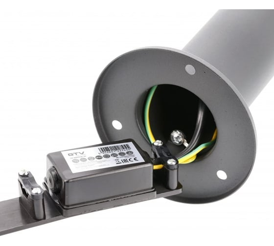 Садовый светильник GTV KERTA-P 50, E27, МАКС.12Вт, IP44, AC220-240V, 50-60Hz, столбик, графитовый OS-KERTP40-30