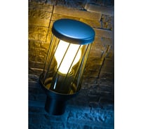 Садовый светильник GTV KERTA-A, E27, МАКС.12Вт, IP44, AC220-240V, 50-60Hz, прямой верхний плафон, графитовый OS-KERT0UA-30