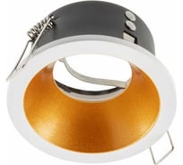 Корпус для точечного светильника ELVA GTV IP54, круглый, Ø85x45mm, белый/медь OP-ELVAOBM-13