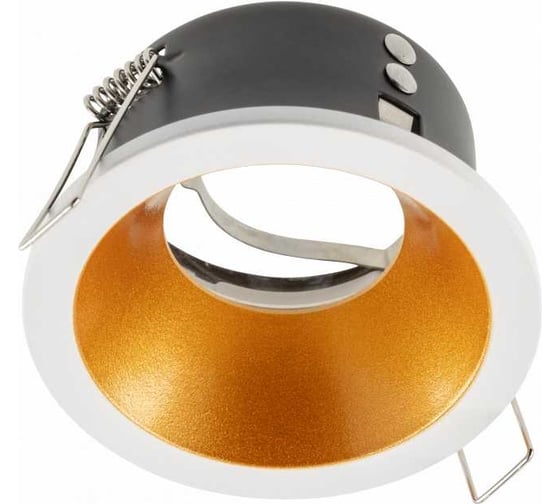 Корпус для точечного светильника ELVA GTV IP54, круглый, Ø85x45mm, белый/медь OP-ELVAOBM-13 1