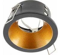 Корпус для точечного светильника ELVA GTV IP54, круглый, Ø85x45mm, черный/медь OP-ELVAOCM-03