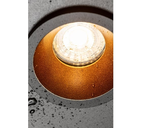 Корпус для точечного светильника ELVA GTV IP54, круглый, Ø85x45mm, черный/медь OP-ELVAOCM-03