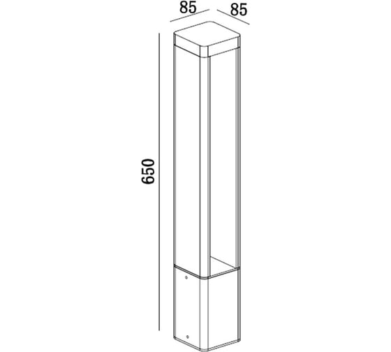 Ландшафтный светильник Neylight 220v 7w 85x85xh650mm, цвет антрацит NL-BTM1464-650