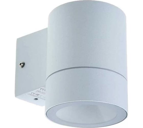 Накладной светильник Ecola 8003a Gx53, led, ip65, прозрачный, цилиндр, металл, 1 x gx53, белый матовый, 114x140x90 FW53C1ECH