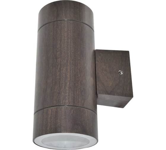 Накладной светильник Ecola 80013a Gx53, led, ip65, прозрачный, цилиндр, металл, 2 x gx53, темное дерево, 205x140x90 FW53B2ECH