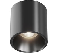 Потолочный светильник MAYTONI alfa led 12w алюминий и пластик черный C064CL-L12B4K-D