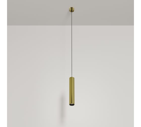 Подвесной светильник MAYTONI focus led 12w алюминий латунь P072PL-L12W3K-BS 1