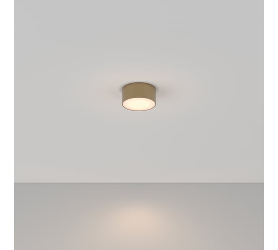 Потолочный светильник MAYTONI zon 12w алюминий матовое золото C032CL-12W3K-RD-MG