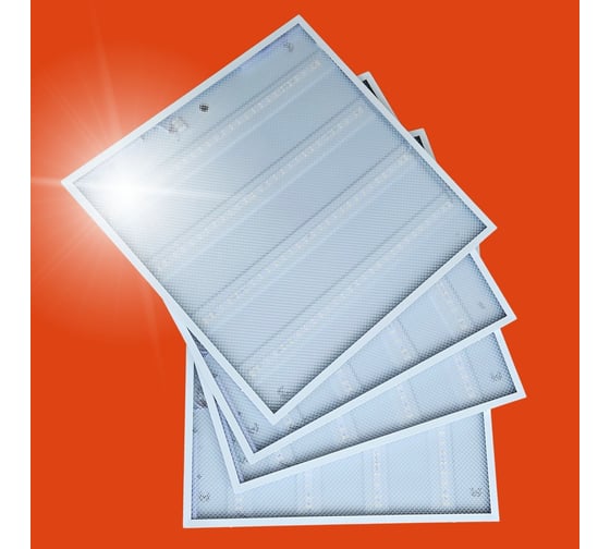 Светодиодная панель IRS Electrics 4 шт. 72w 6500k 5760lm, led, квадратный, свет холодный белый, призма, потолочная ARD258823 PNYL01-072