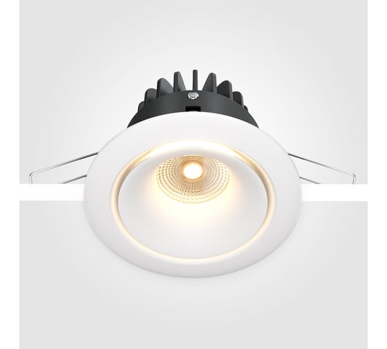 Встраиваемый светильник MAYTONI yin led 12w алюминий белый DL031-L12W3K-D-W