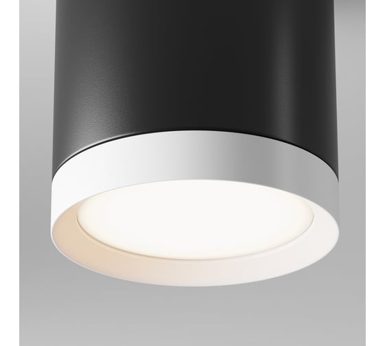 Потолочный светильник MAYTONI hoop 15w алюминий и пластик черно-белый C086CM-GX53-MRD-BW