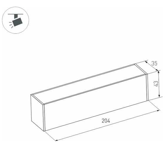 Светильник Arlight MAG-FLAT-45-L205-6W Warm3000 1шт 046576