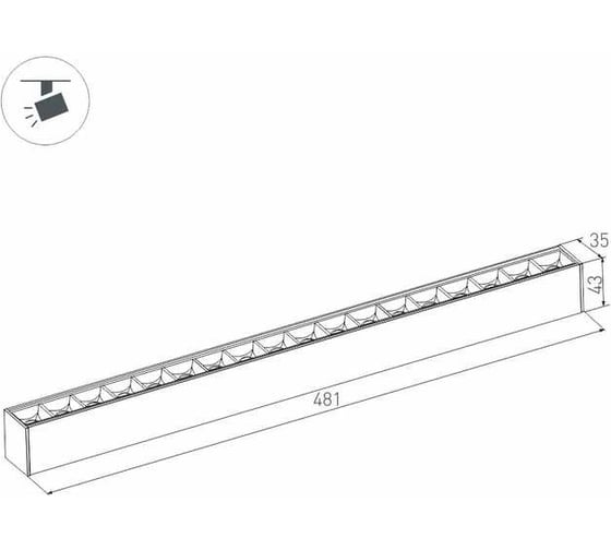 Светильник Arlight MAG-LASER-45-L480-18W Warm3000 1шт 046548