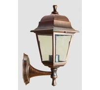 Садово-парковый четырехгранный настенный светильник Lightstandart Nobile 60 24 18 60вт, Е27, медь, IP44 рассеиватель - прозрачный пластик, корпус - полипропилен, габариты 350*205 мм (НБУ 04-60-001 "Леда") IT8595