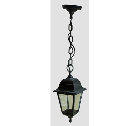 Садово-парковый четырехгранный светильник-подвес Lightstandart Nobile 60 14 02 60вт, Е27, черный, IP44 рассеиватель - прозрачный пластик, корпус - полипропилен, габариты 330*200 мм (НСУ 04-60-001 "Адель") IT8586