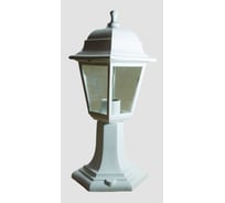 Садово-парковый четырехгранный светильник на стойке Lightstandart Nobile 60 04 01 60вт, Е27, белый, IP44, рассеиватель - прозрачный пластик, корпус - полипропилен, габариты 400*180 мм (НТУ 04-60-001 "Оскар") IT8577