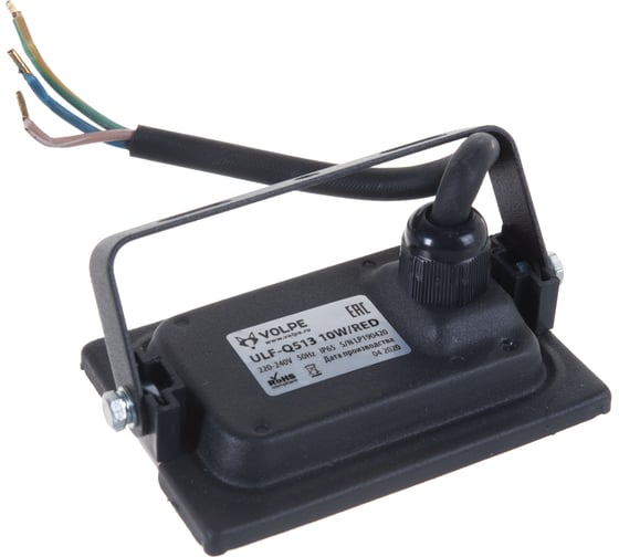 Светодиодный прожектор Volpe ULF-Q513 10W/RED IP65 220-240В BLACK UL-00005810