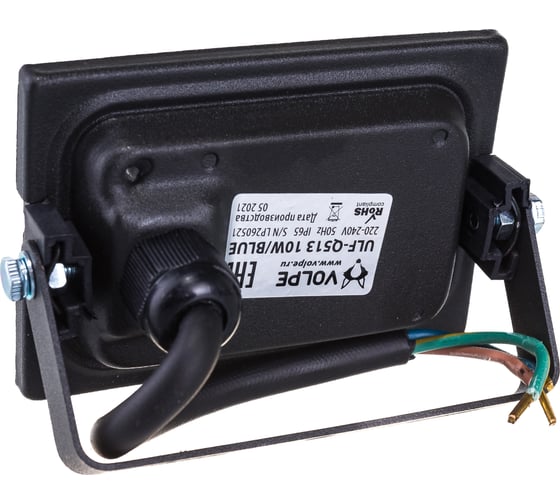 Светодиодный прожектор Volpe ULF-Q513 10W/BLUE IP65 220-240В BLACK UL-00005812