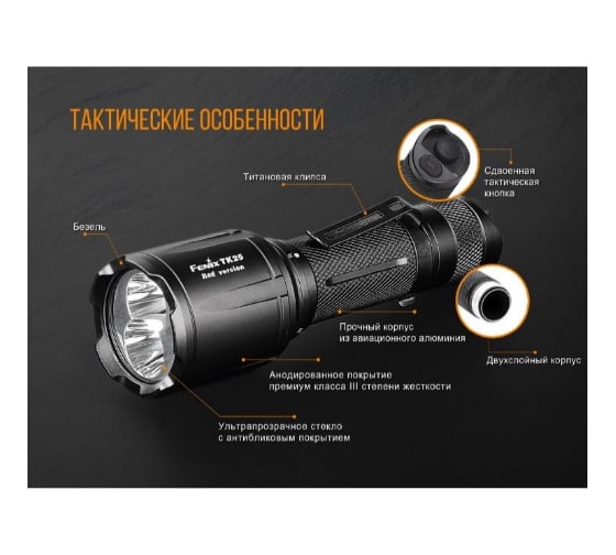 Фонарь Fenix TK25 RED 832560