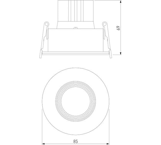 Встраиваемый светодиодный светильник Elektrostandard artis 7w 3000 25096/led черный a066138