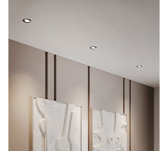 Встраиваемый светодиодный светильник Elektrostandard artis 7w 3000 25096/led черный a066138