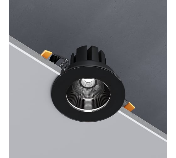 Встраиваемый светодиодный светильник Elektrostandard artis 7w 3000 25096/led черный a066138