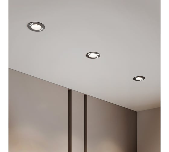 Встраиваемый светодиодный светильник Elektrostandard artis 7w 4000 25096/led черный a066136