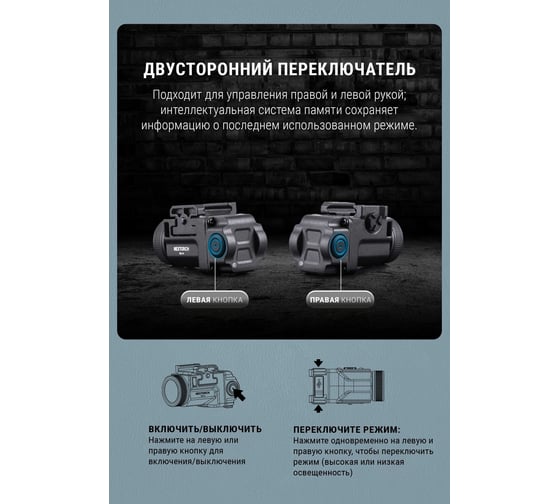 Подствольный фонарь 500 люмен Nextorch WL14