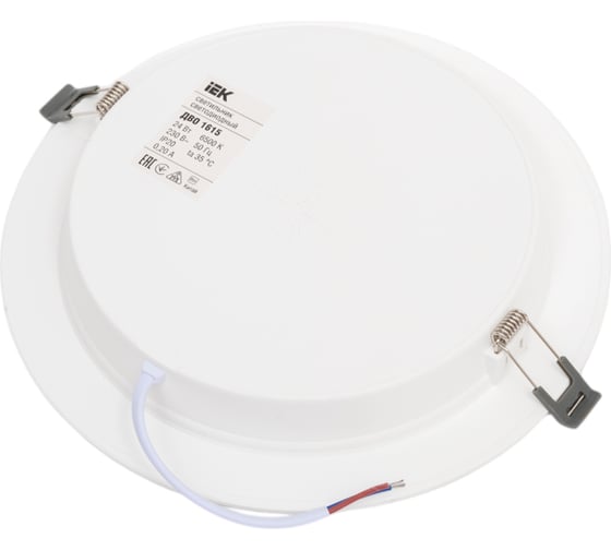 Светильник IEK led дво 1615 белый круг 24вт 6500к ip20 LDVO0-1615-24-6500-K01