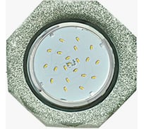 Светильник Ecola Gx53 h4 5312 glass стекло 8-угольник с прямыми гранями хром - серебряный блеск 38x133 к+ FS538AECH