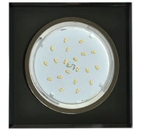 Светильник Ecola Gx53 h4 5311 glass стекло квадрат скошенный край черный хром - черный 38x120x120 к+ FN53SNECH