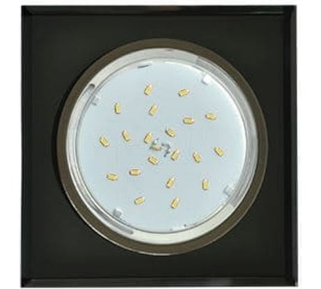 Светильник Ecola Gx53 h4 5311 glass стекло квадрат скошенный край черный хром - черный 38x120x120 к+ FN53SNECH