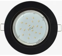 Светильник Ecola Gx53 h4 5310 glass стекло круг черный хром - черный 38x126 к+ FP53RNECH