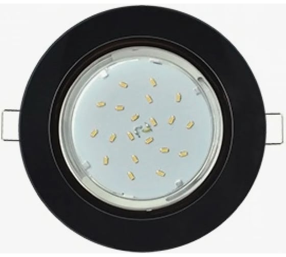 Светильник Ecola Gx53 h4 5310 glass стекло круг черный хром - черный 38x126 к+ FP53RNECH 1
