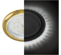 Светильник Ecola Gx53 h4 ld5300 встраиваемый без рефл. с подсветкой золото 48x106 к+ SG53LDEFB