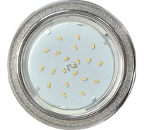 Светильник Ecola Gx53 h4 dl3901 встраиваемый без рефл. круг под стеклом серебряный блеск / хром 106x38 к+ FS53GRECB