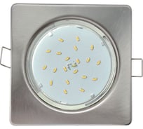 Светильник Ecola Gx53 h4 square open edge квадратный сатин-хром плоский с открытым краем 106x41 к+ FS53N4ECB