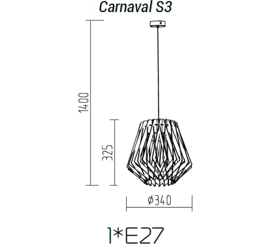 Подвесной светильник ТопДекор Carnaval S3