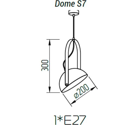 Подвесной светильник ТопДекор Dome S7 10
