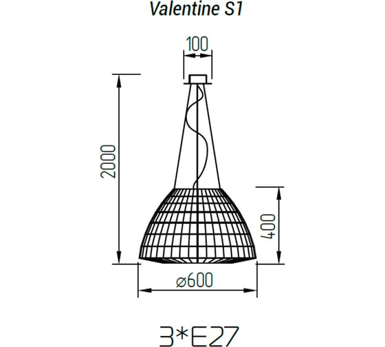 Подвесной светильник ТопДекор Valentine S1 01 05p