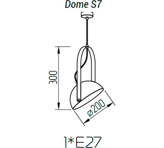 Подвесной светильник ТопДекор Dome S7 09