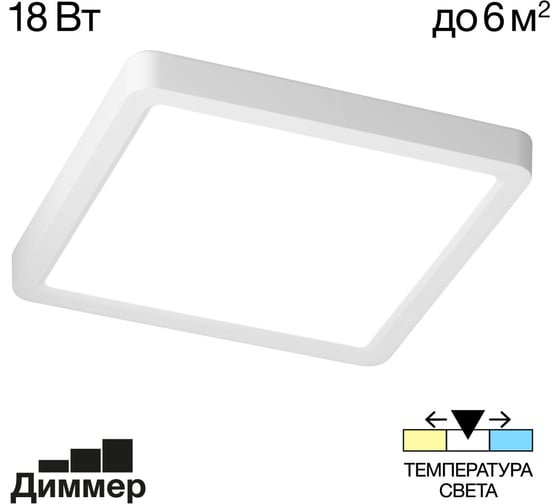Светильник накладной Citilux Бейсик LED Белый CL738K180V