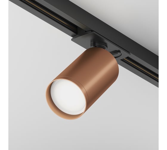 Трековый светильник MAYTONI focus s 1xgu10x10w черный и медь матовая алюминий TR020-1-U-GU10-BC