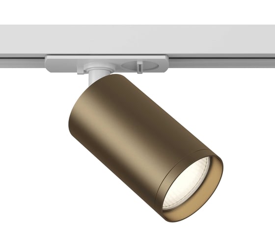 Трековый светильник MAYTONI focus s 1xgu10x10w белый и бронза матовая алюминий TR020-1-U-GU10-WBZ 1
