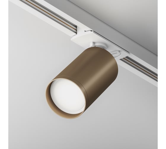 Трековый светильник MAYTONI focus s 1xgu10x10w белый и бронза матовая алюминий TR020-1-U-GU10-WBZ