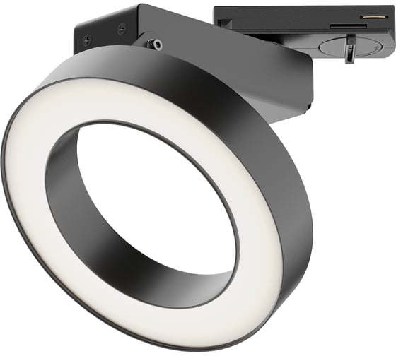 Трековый светильник MAYTONI rim 12w led черный металл, алюминий, пластик TR044-1-12W3K-B