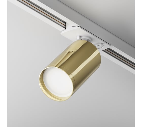 Трековый светильник MAYTONI focus s 1xgu10x10w белый с золотом алюминий TR020-1-U-GU10-WG
