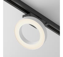 Трековый светильник MAYTONI rim 12w led черно-белый металл, алюминий, пластик TR044-1-12W3K-W