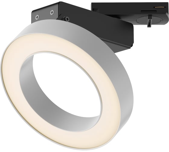 Трековый светильник MAYTONI rim 12w led черно-белый металл, алюминий, пластик TR044-1-12W3K-W