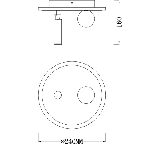 Настенно-потолочный свет ESCADA 20022SMA/01 LED 22W 4000K белый 20022SMA/01LED SWH
